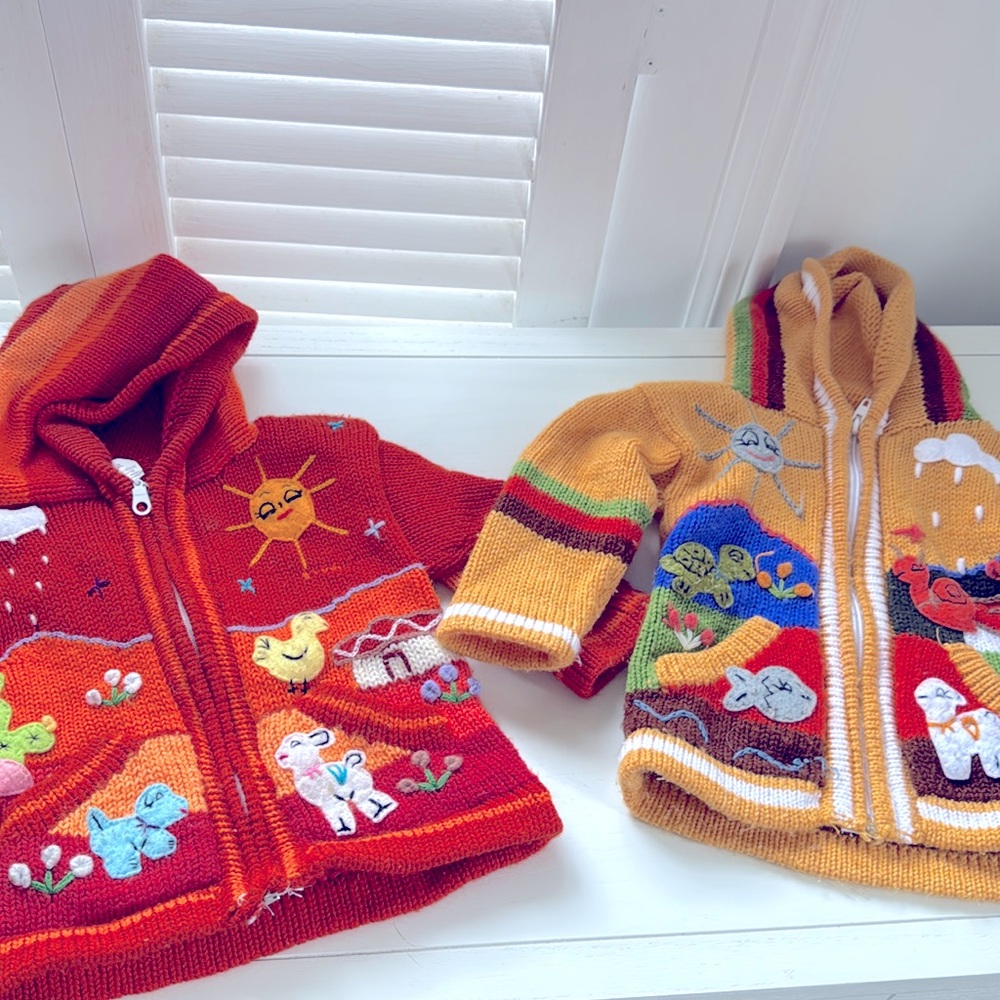 Colorful Knit Children's Hoodies